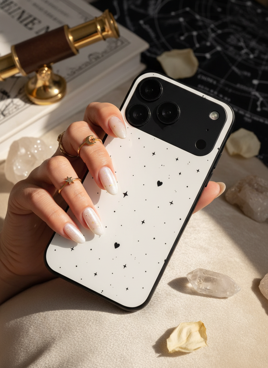 Minimal LOVE Premium Glass Back Cover For iPhone 14-17 Models The Case & Co India