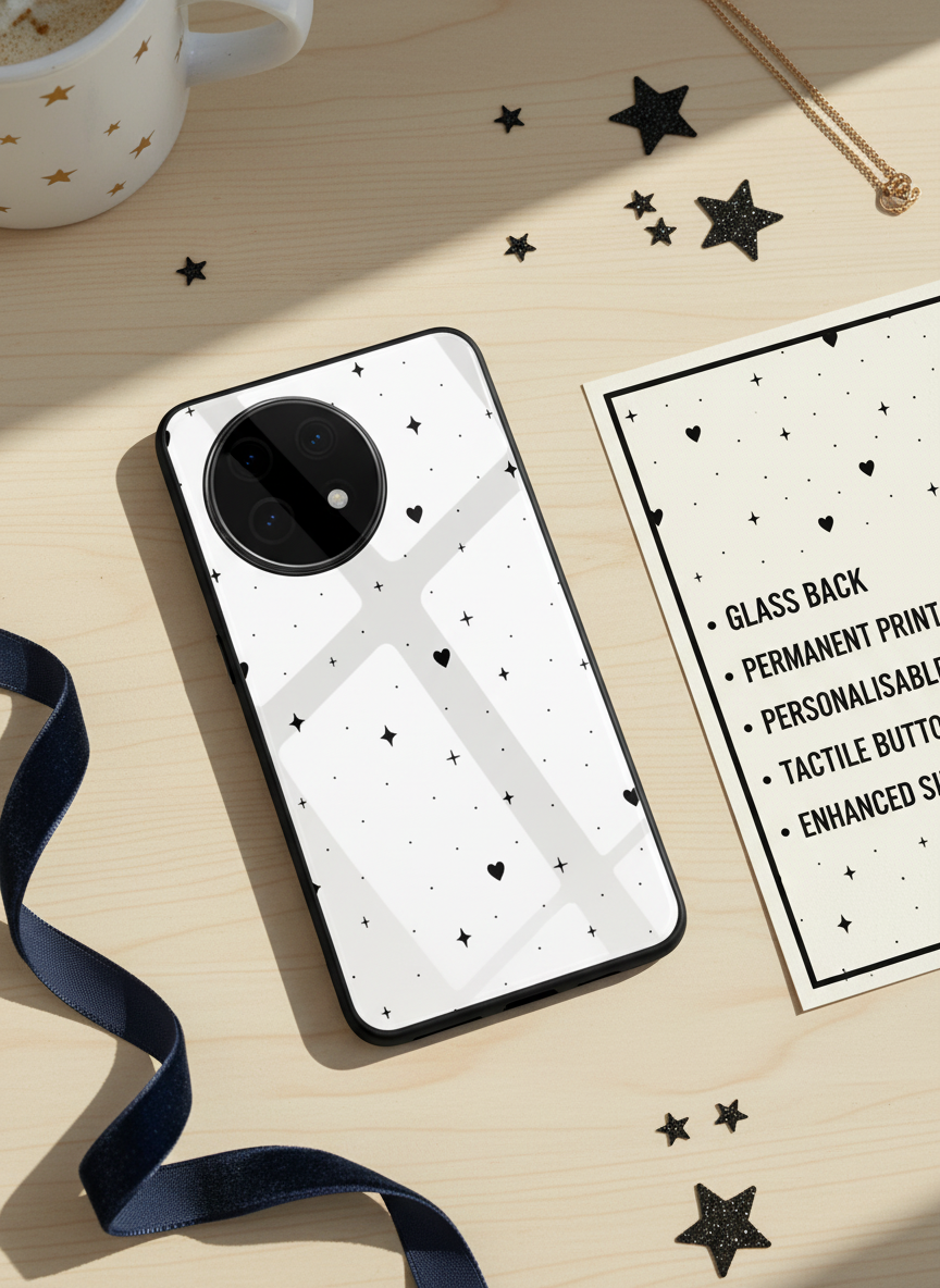 Minimal LOVE Premium Glass Back Cover For One Plus 13, 12, 11, 10 The Case & Co India