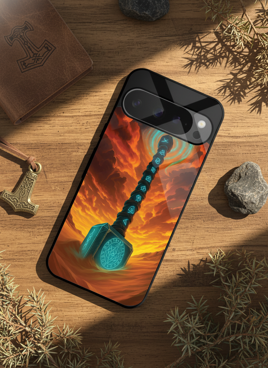 Mjolnir is it You ? Premium Glass Back Cover For Google Pixel 7,8,9,10 Series The Case & Co India