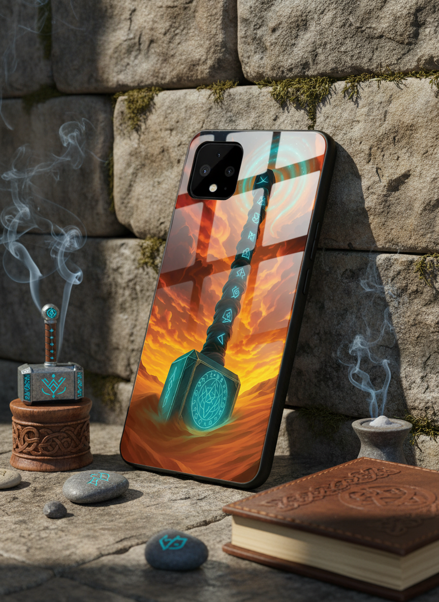 Mjolnir is it You ? Premium Glass Back Cover For Google Pixel 7,8,9,10 Series The Case & Co India