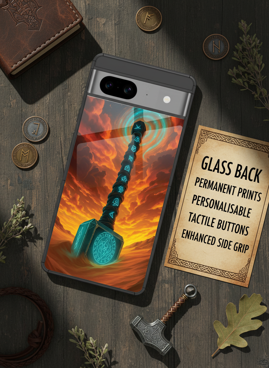 Mjolnir is it You ? Premium Glass Back Cover For Google Pixel 7,8,9,10 Series The Case & Co India
