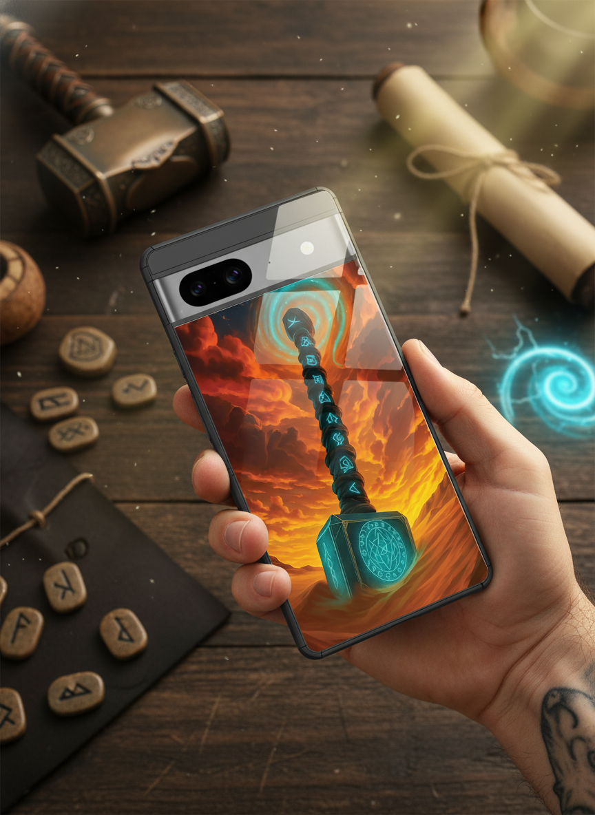 Mjolnir is it You ? Premium Glass Back Cover For Google Pixel 7,8,9,10 Series The Case & Co India