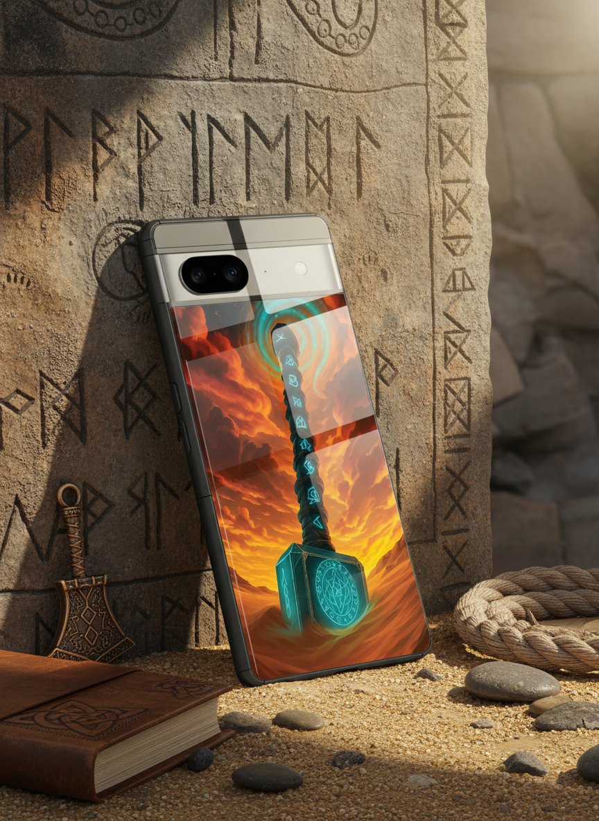 Mjolnir is it You ? Premium Glass Back Cover For Google Pixel 7,8,9,10 Series The Case & Co India