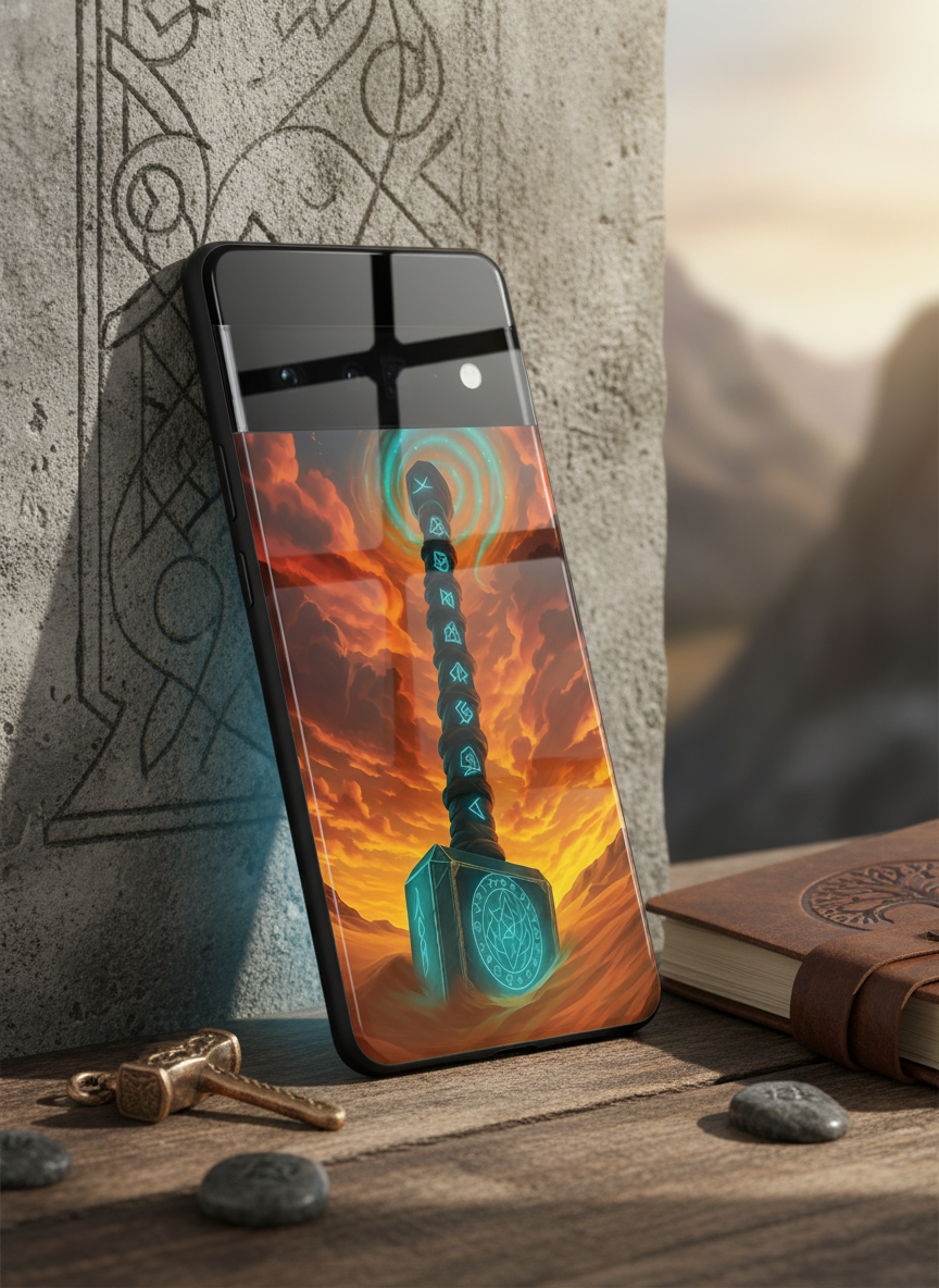 Mjolnir is it You ? Premium Glass Back Cover For Google Pixel 7,8,9,10 Series The Case & Co India