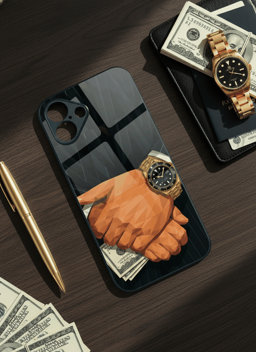 Money Matters Glass Back Cover For iPhone 11-17 The Case & Co
