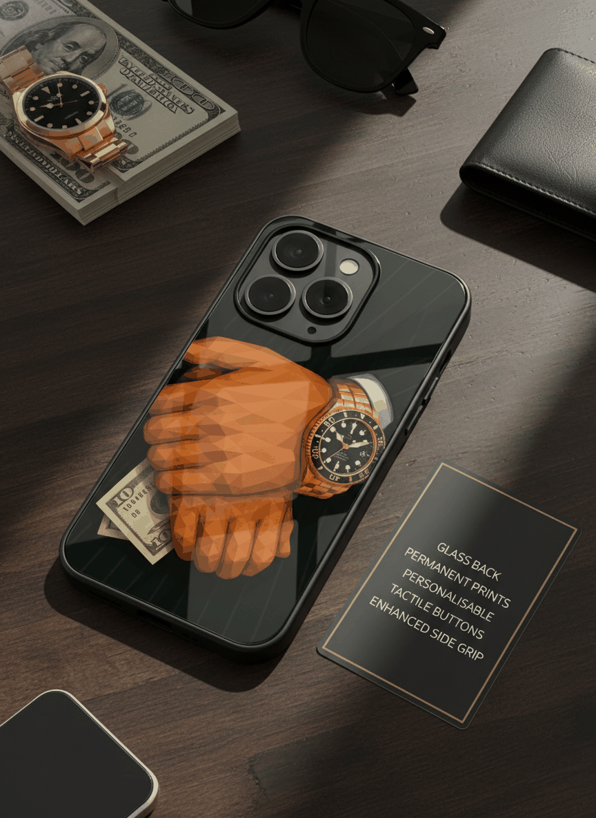 Money Matters Premium Glass Back Cover For iPhone 14-17 Models The Case & Co India