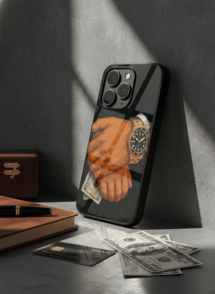 Money Matters Premium Glass Back Cover For iPhone 14-17 Models The Case & Co India