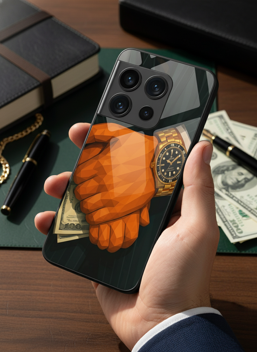 Money Matters Premium Glass Back Cover For One Plus 13, 12, 11, 10 The Case & Co India