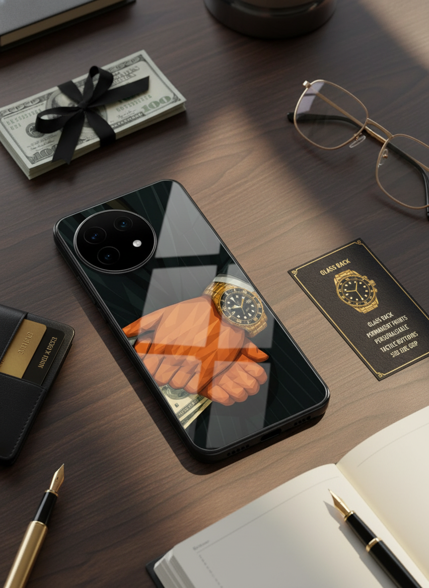 Money Matters Premium Glass Back Cover For One Plus 13, 12, 11, 10 The Case & Co India