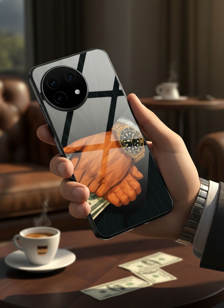 Money Matters Premium Glass Back Cover For One Plus 13, 12, 11, 10 The Case & Co India