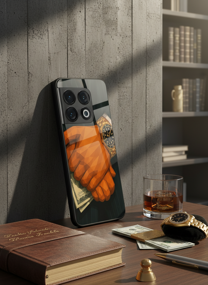 Money Matters Premium Glass Back Cover For One Plus 13, 12, 11, 10 The Case & Co India