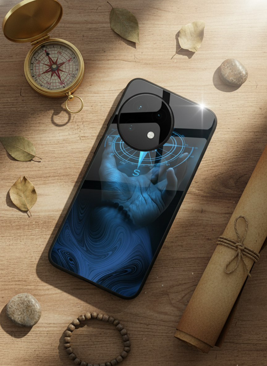 Neon Navigator Premium Glass Back Cover For One Plus 13, 12, 11, 10 The Case & Co India