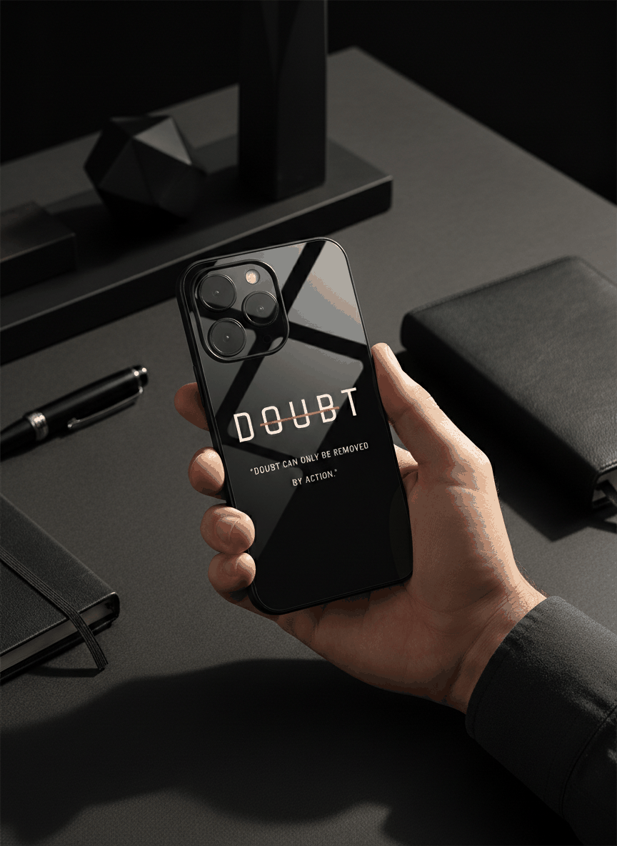 No Doubt Premium Glass Back Cover For iPhone 14-17 Models The Case & Co India