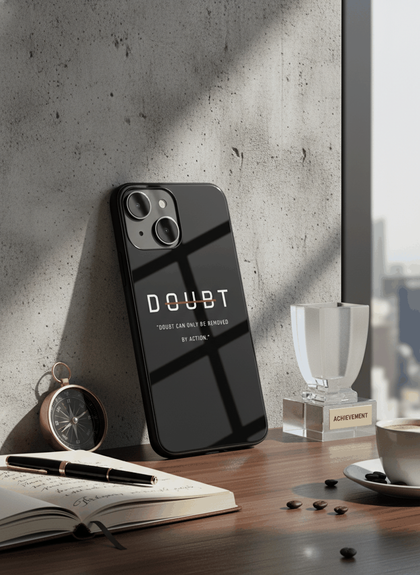 No Doubt Premium Glass Back Cover For iPhone 14-17 Models The Case & Co India