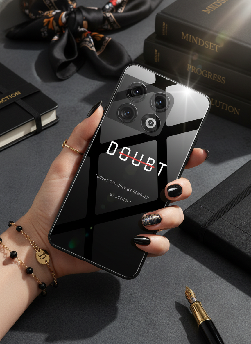 No Doubt Premium Glass Back Cover For One Plus 13, 12, 11, 10 The Case & Co India