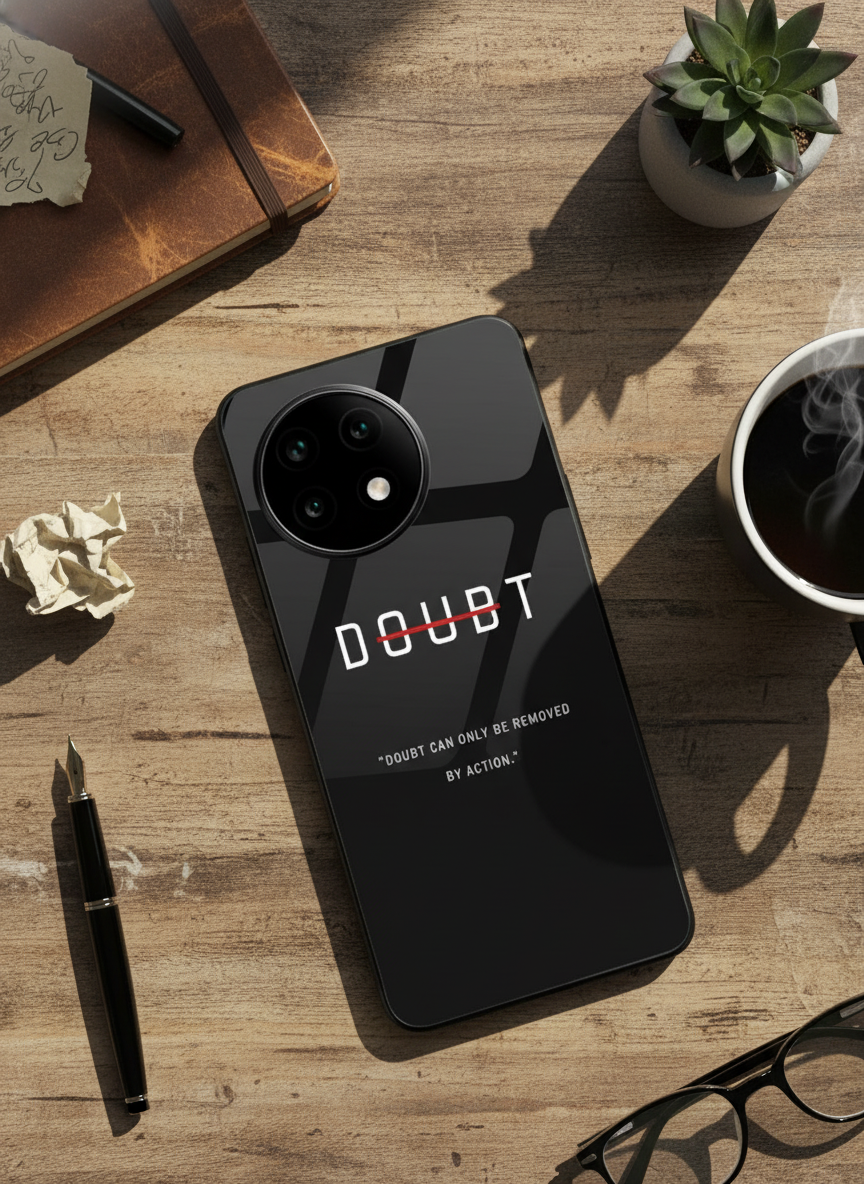 No Doubt Premium Glass Back Cover For One Plus 13, 12, 11, 10 The Case & Co India
