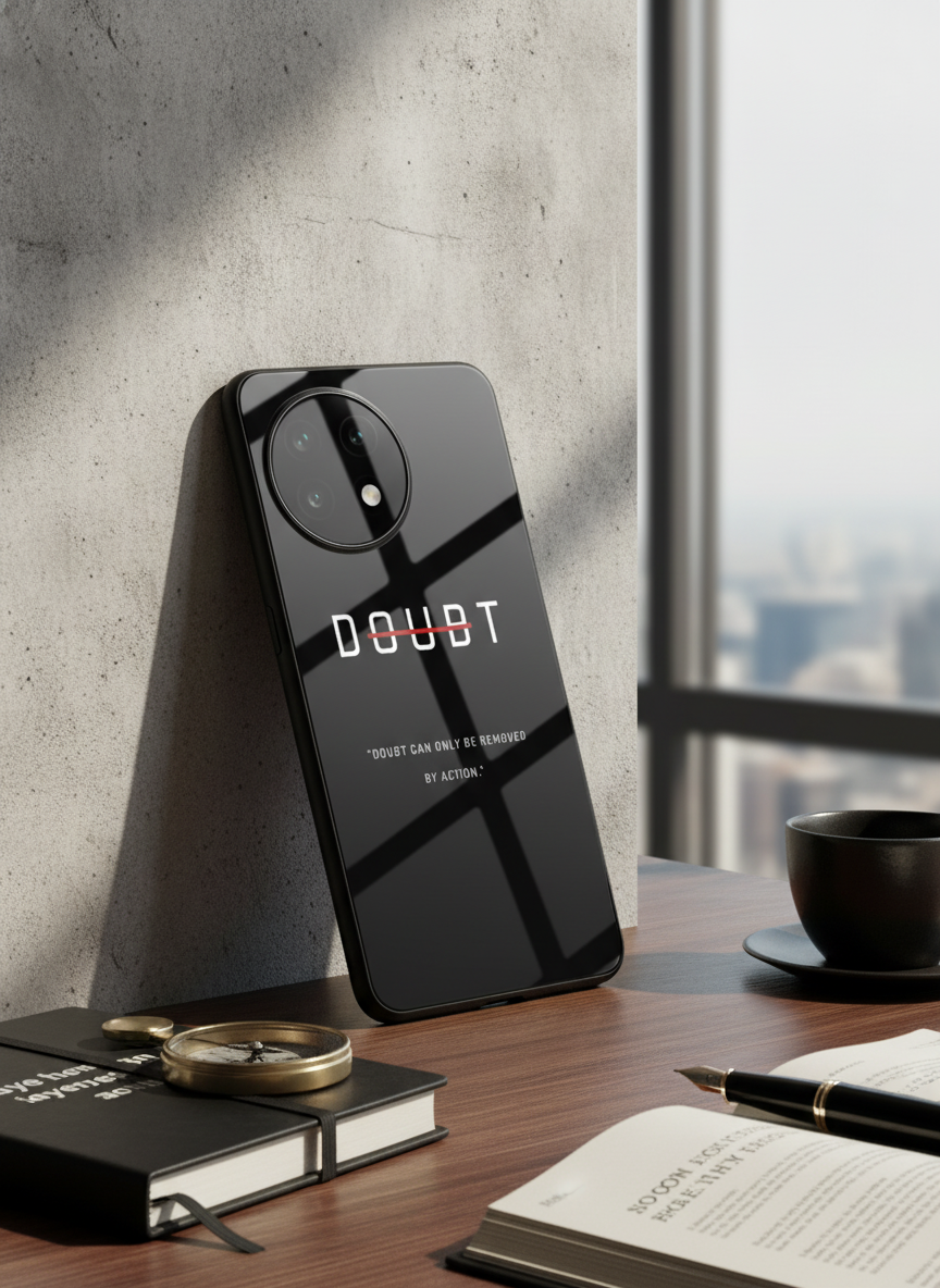 No Doubt Premium Glass Back Cover For One Plus 13, 12, 11, 10 The Case & Co India