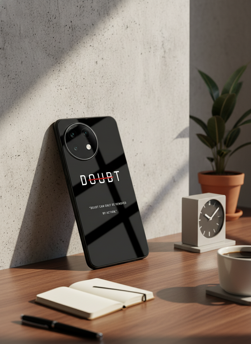 No Doubt Premium Glass Back Cover For One Plus 13, 12, 11, 10 The Case & Co India