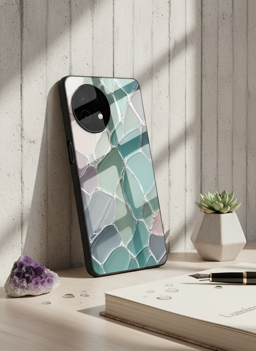 Ocean Glaze Glass Back Cover For One Plus 13, 12, 11, 10 The Case & Co India