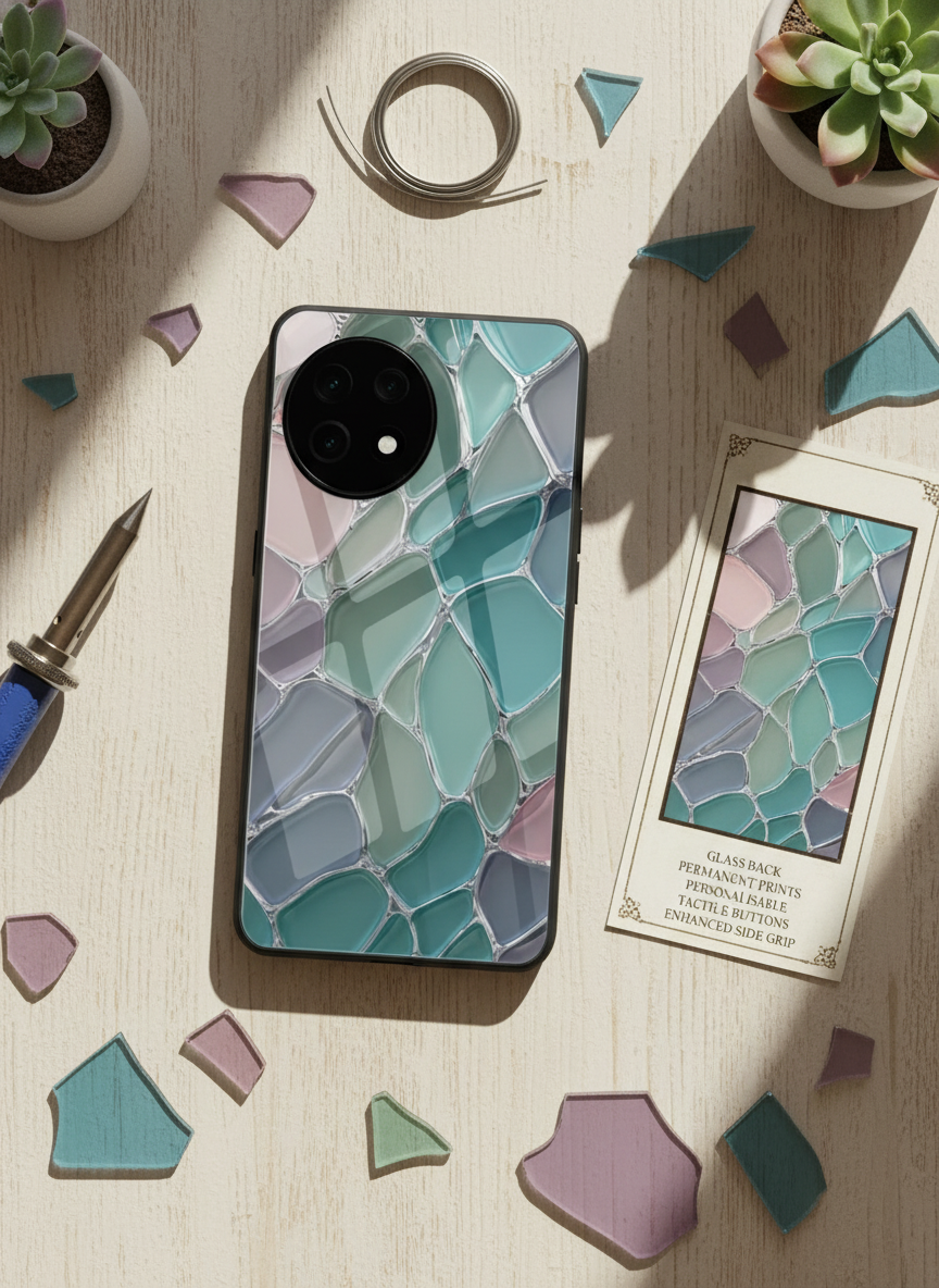 Ocean Glaze Glass Back Cover For One Plus 13, 12, 11, 10 The Case & Co India