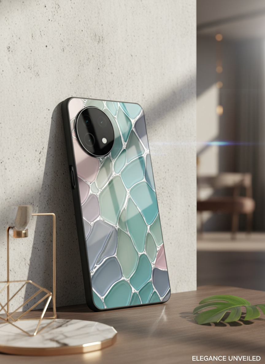 Ocean Glaze Glass Back Cover For One Plus 13, 12, 11, 10 The Case & Co India