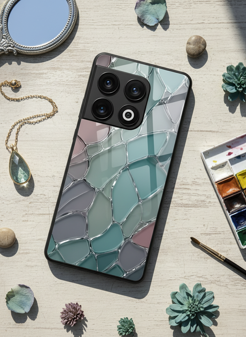 Ocean Glaze Glass Back Cover For One Plus 13, 12, 11, 10 The Case & Co India