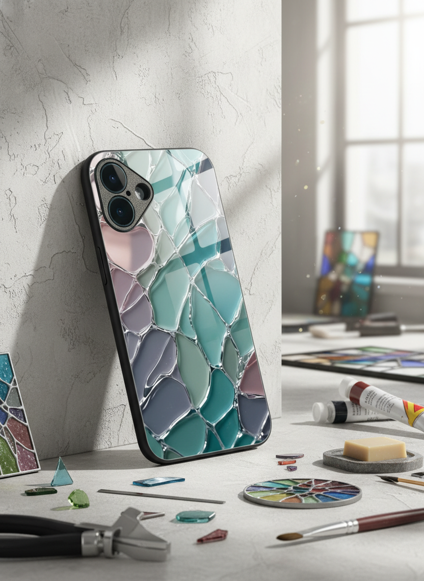 Ocean Glaze Premium Glass Back Cover For iPhone 14-17 Models The Case & Co India
