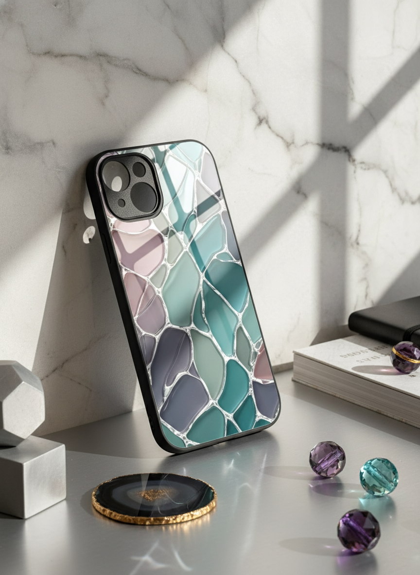 Ocean Glaze Premium Glass Back Cover For iPhone 14-17 Models The Case & Co India