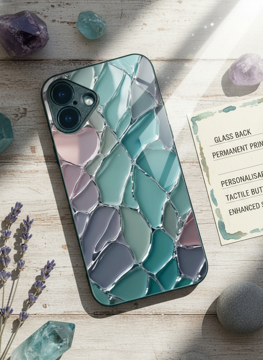 Ocean Glaze Premium Glass Back Cover For iPhone 14-17 Models The Case & Co India