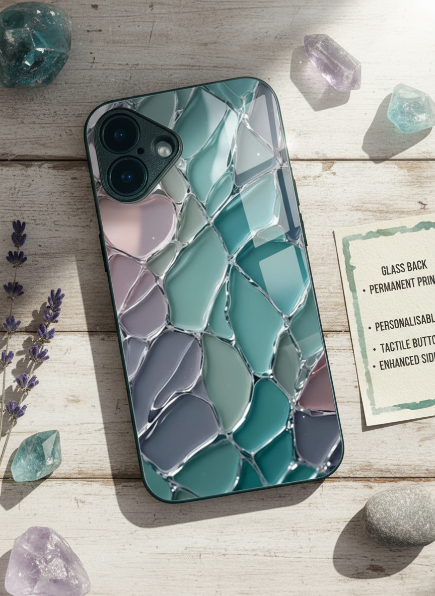 Ocean Glaze Premium Glass Back Cover For iPhone 14-17 Models The Case & Co India