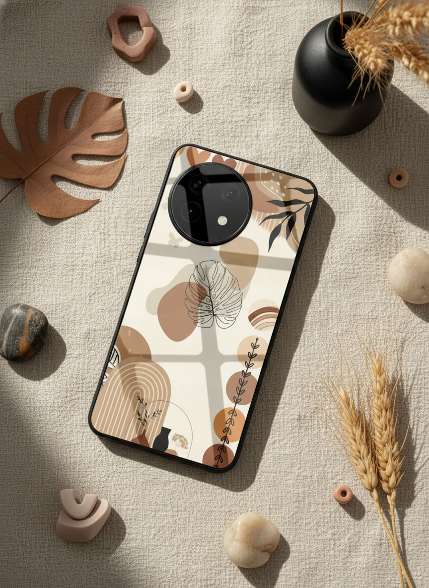 Organic Aura Glass Back Cover For One Plus 13, 12, 11, 10 The Case & Co India