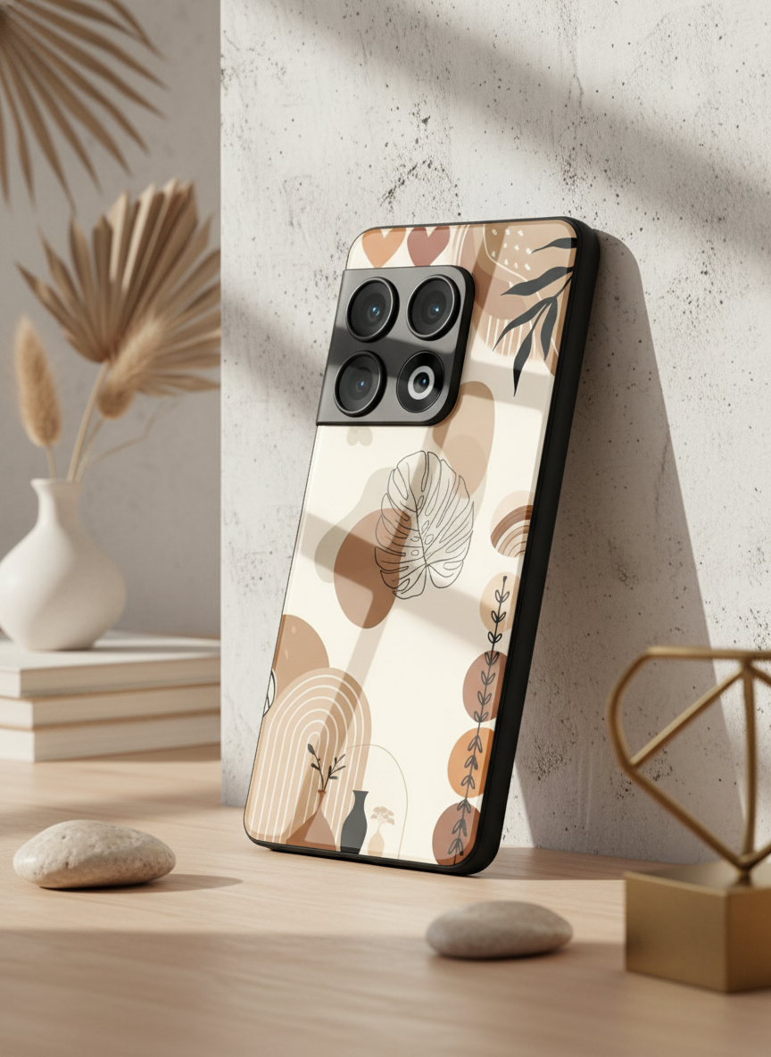 Organic Aura Glass Back Cover For One Plus 13, 12, 11, 10 The Case & Co India