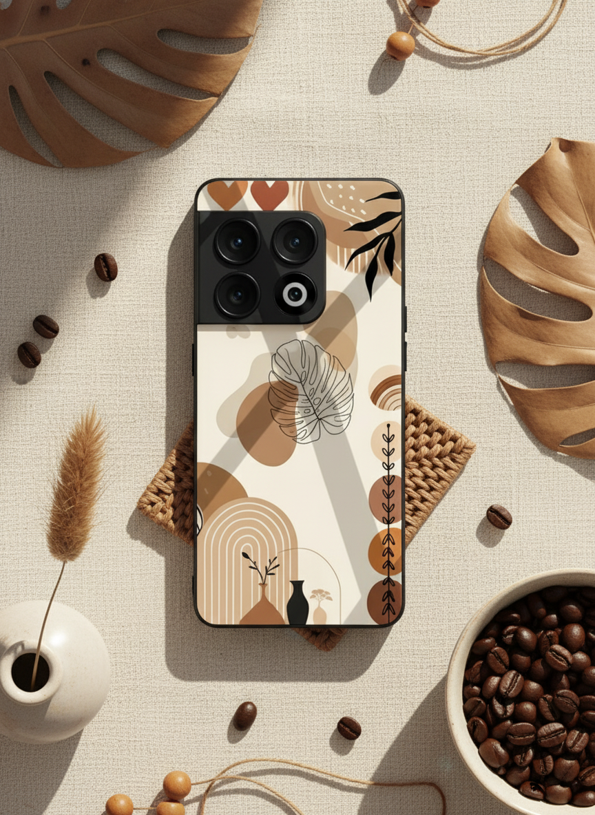 Organic Aura Glass Back Cover For One Plus 13, 12, 11, 10 The Case & Co India