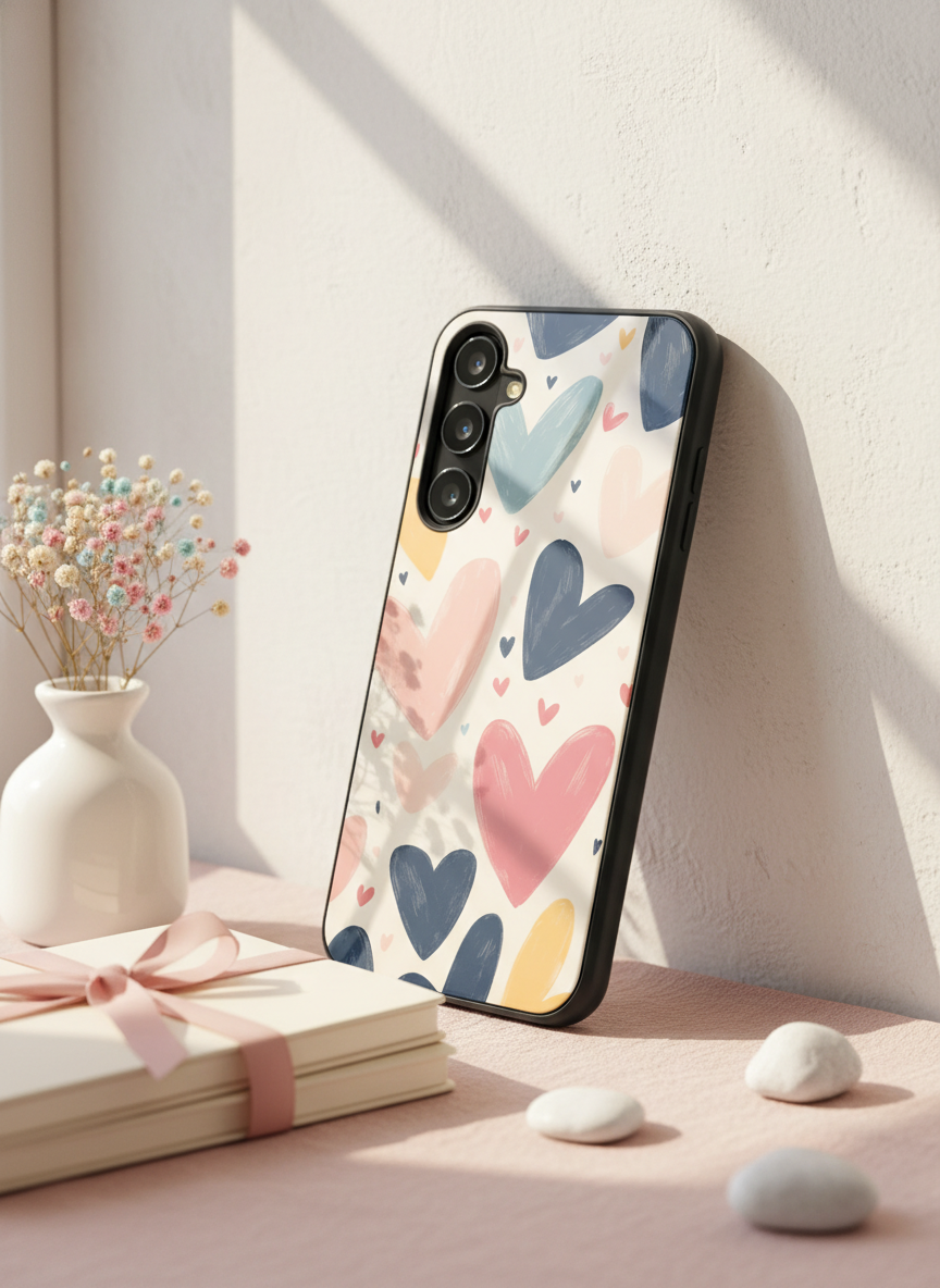 Painted Love Premium Glass Back Cover For Galaxy S Series The Case & Co India