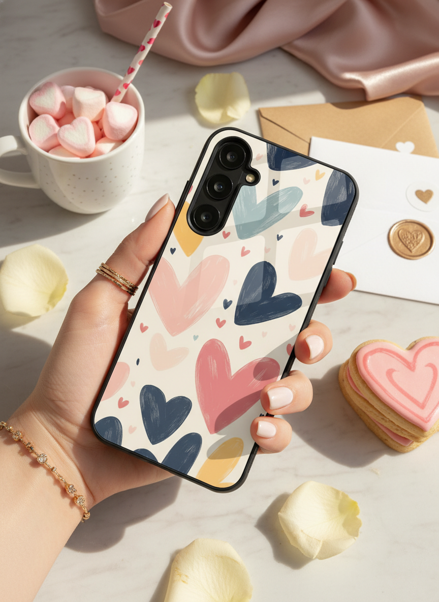 Painted Love Premium Glass Back Cover For Galaxy S Series The Case & Co India