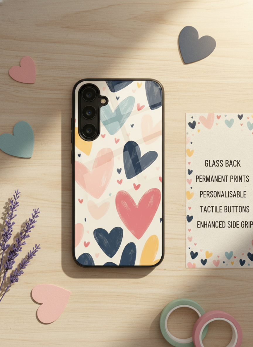 Painted Love Premium Glass Back Cover For Galaxy S Series The Case & Co India