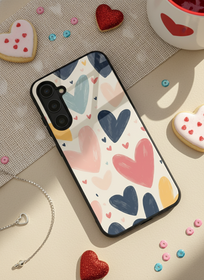 Painted Love Premium Glass Back Cover For Galaxy S Series The Case & Co India
