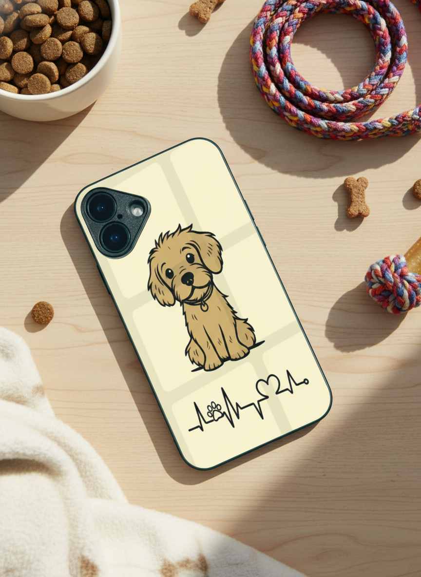 Pawfect Love Premium Glass Back Cover For iPhone 14-17 Models The Case & Co India