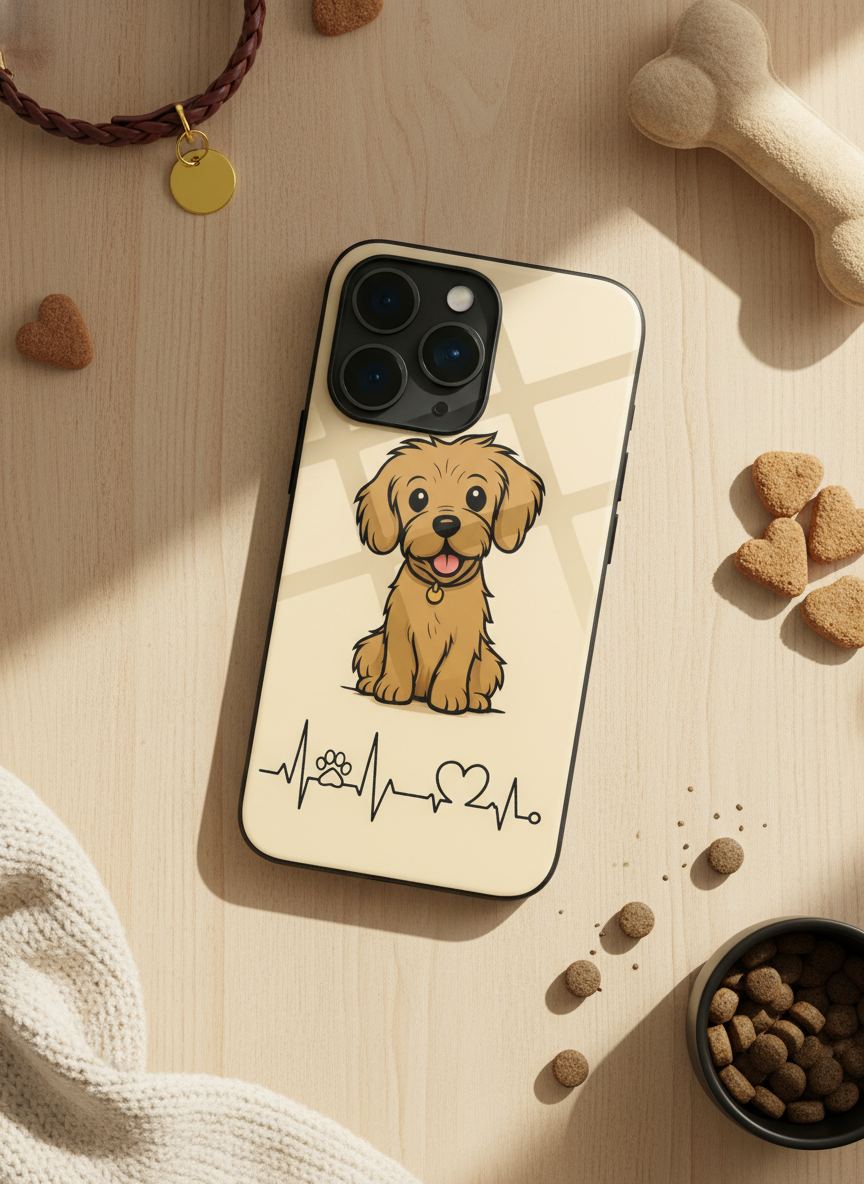 Pawfect Love Premium Glass Back Cover For iPhone 14-17 Models The Case & Co India
