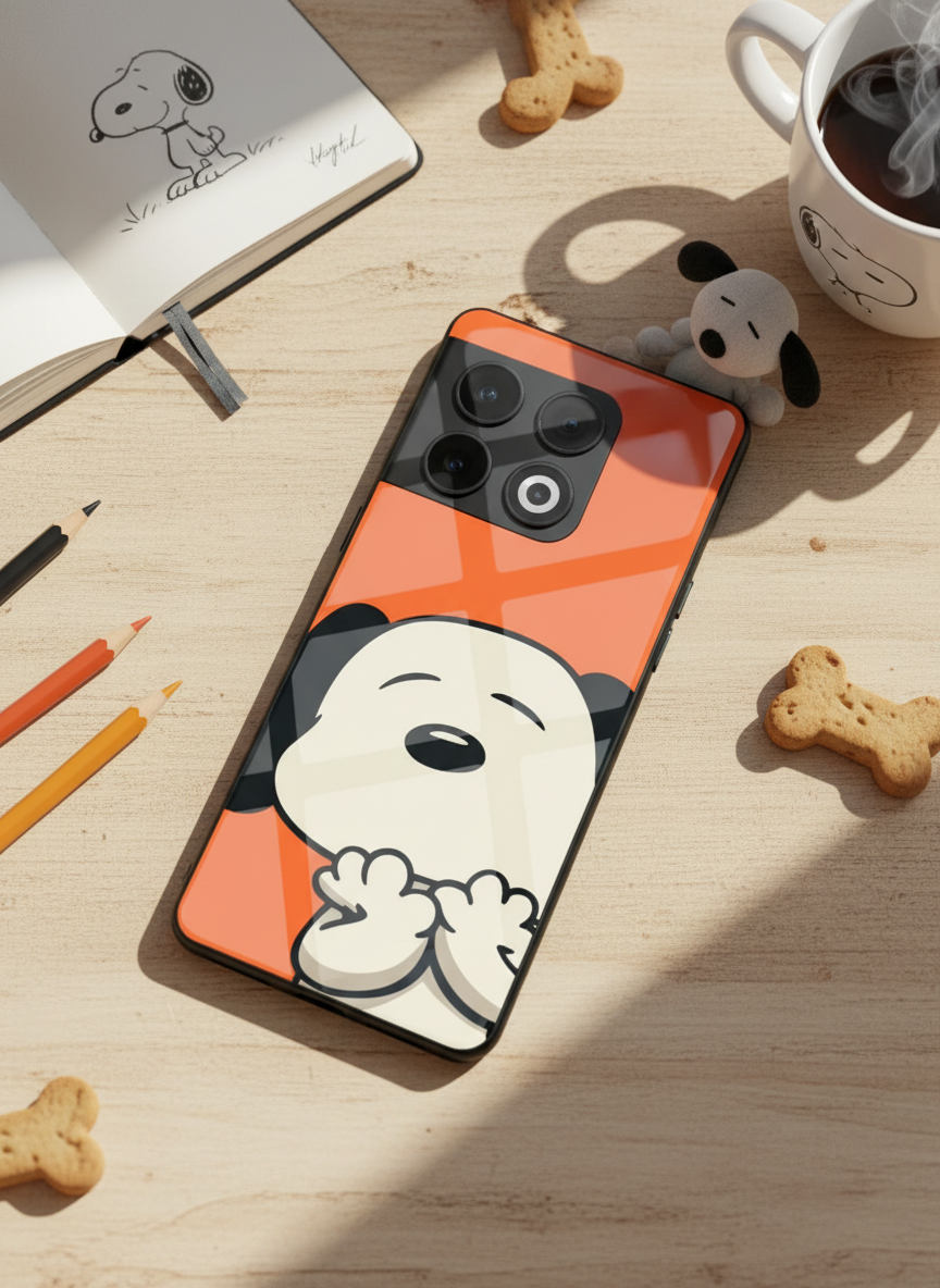 Puppy Love Glass Back Cover For One Plus 13, 12, 11, 10 The Case & Co India