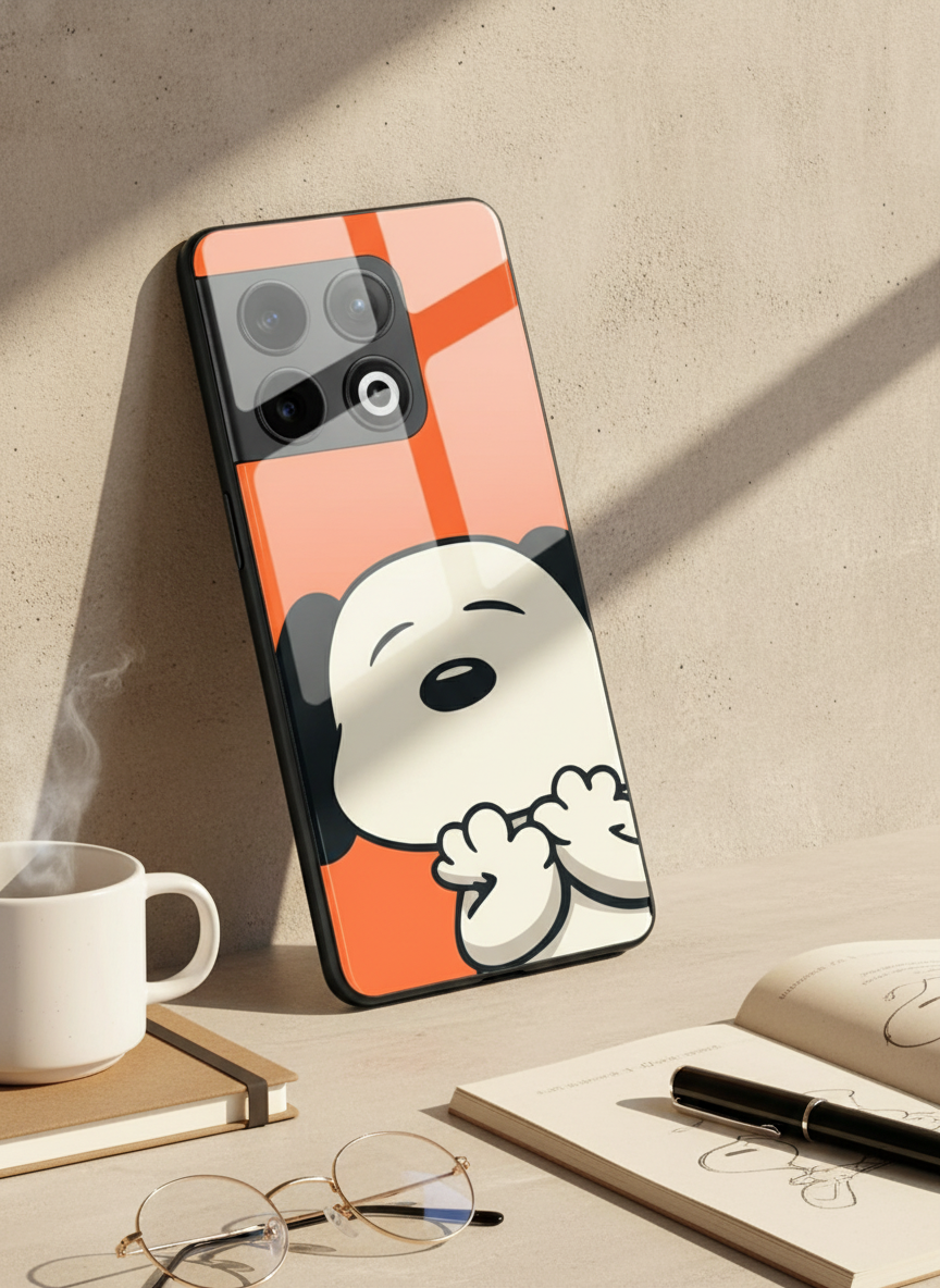 Puppy Love Glass Back Cover For One Plus 13, 12, 11, 10 The Case & Co India