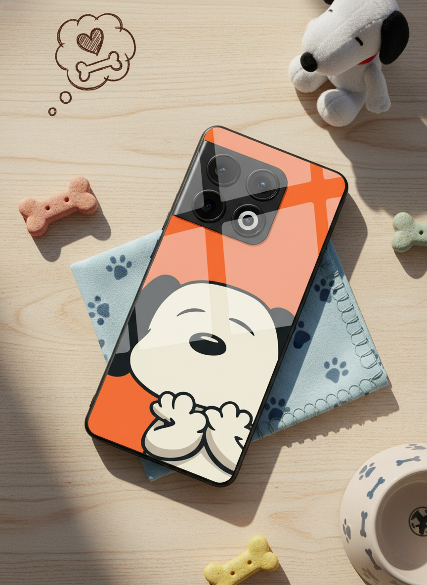 Puppy Love Glass Back Cover For One Plus 13, 12, 11, 10 The Case & Co India