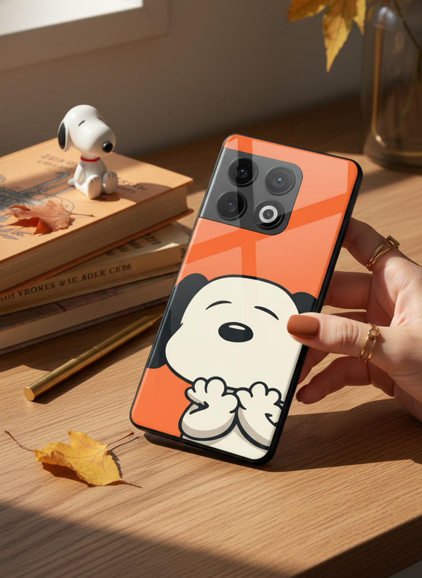 Puppy Love Glass Back Cover For One Plus 13, 12, 11, 10 The Case & Co India