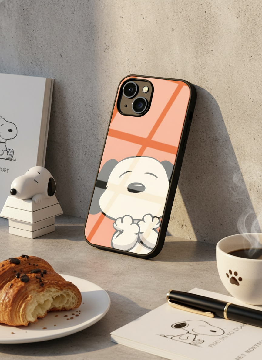 Puppy Love Premium Glass Back Cover For iPhone 14-17 Models The Case & Co India
