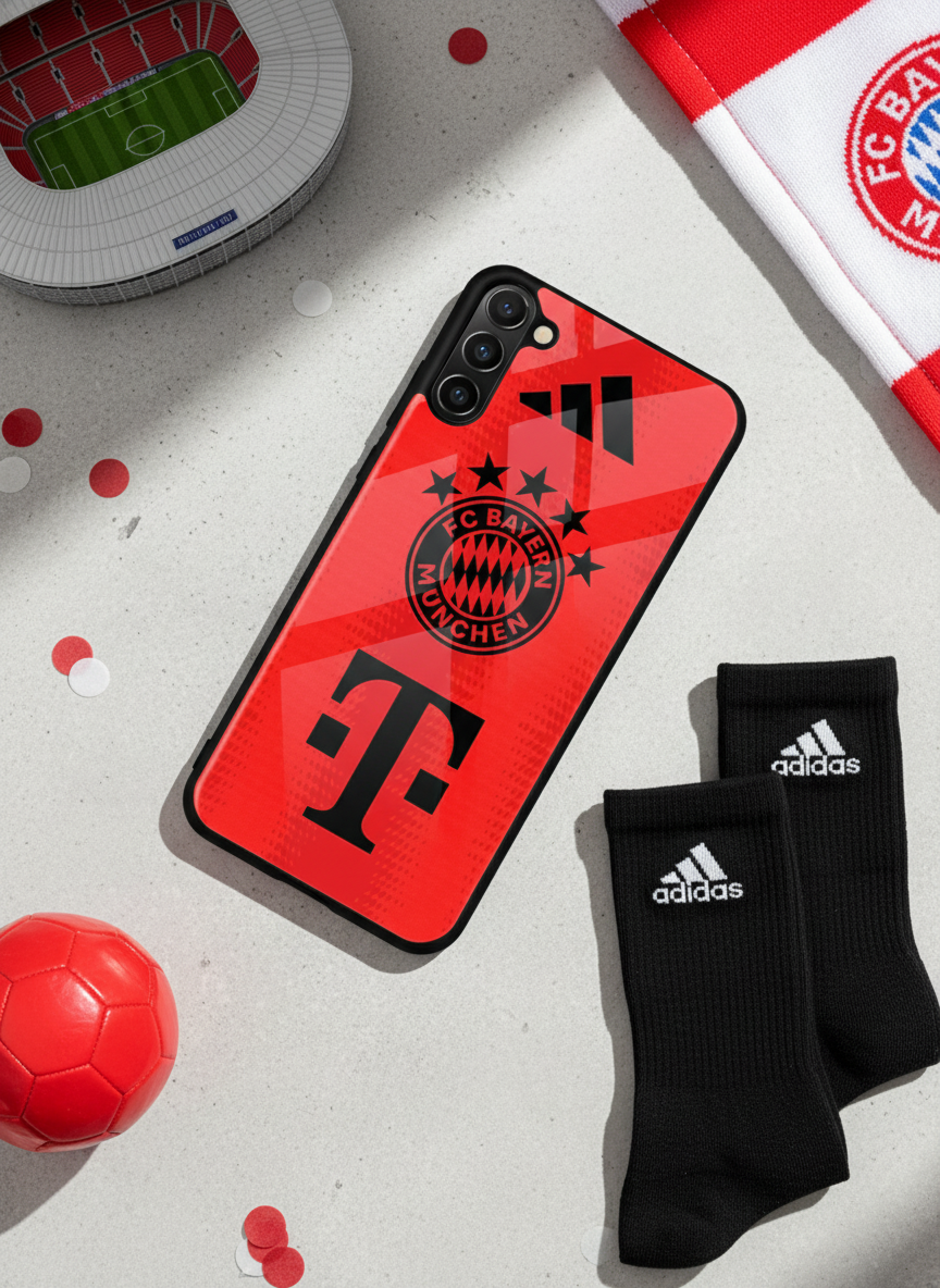 red armour Premium Glass Back Cover For Galaxy S Series The Case & Co India