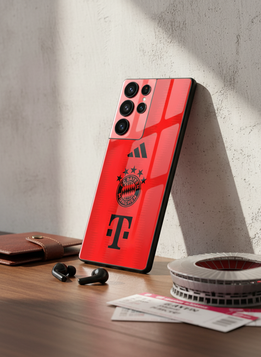 red armour Premium Glass Back Cover For Galaxy S Series The Case & Co India