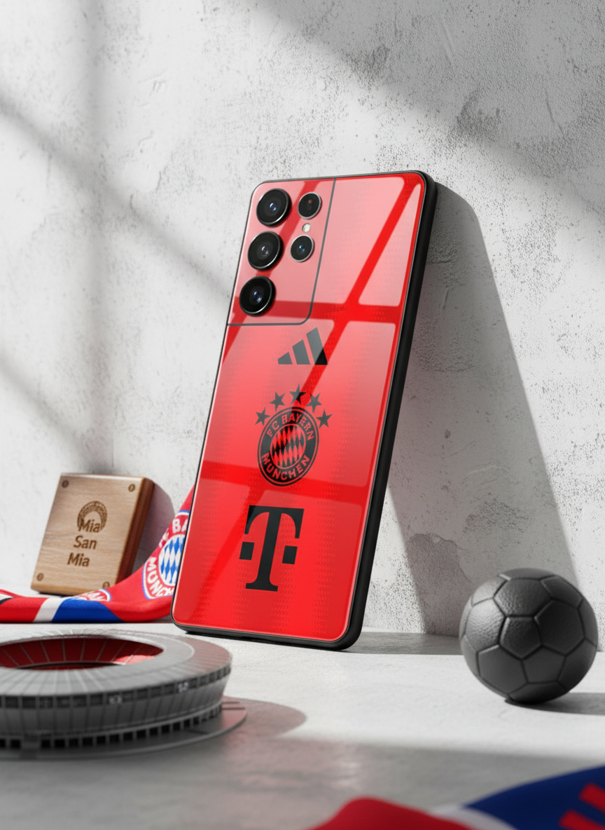 red armour Premium Glass Back Cover For Galaxy S Series The Case & Co India