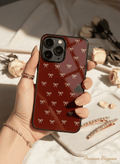 Red Bow Beaut Glass Back Cover For iPhone 11-17 The Case & Co