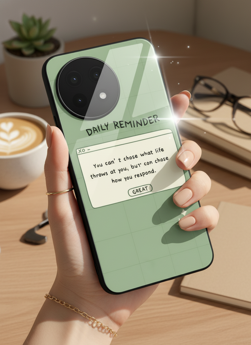 Respond Mode Glass Back Cover For One Plus 13, 12, 11, 10 The Case & Co India