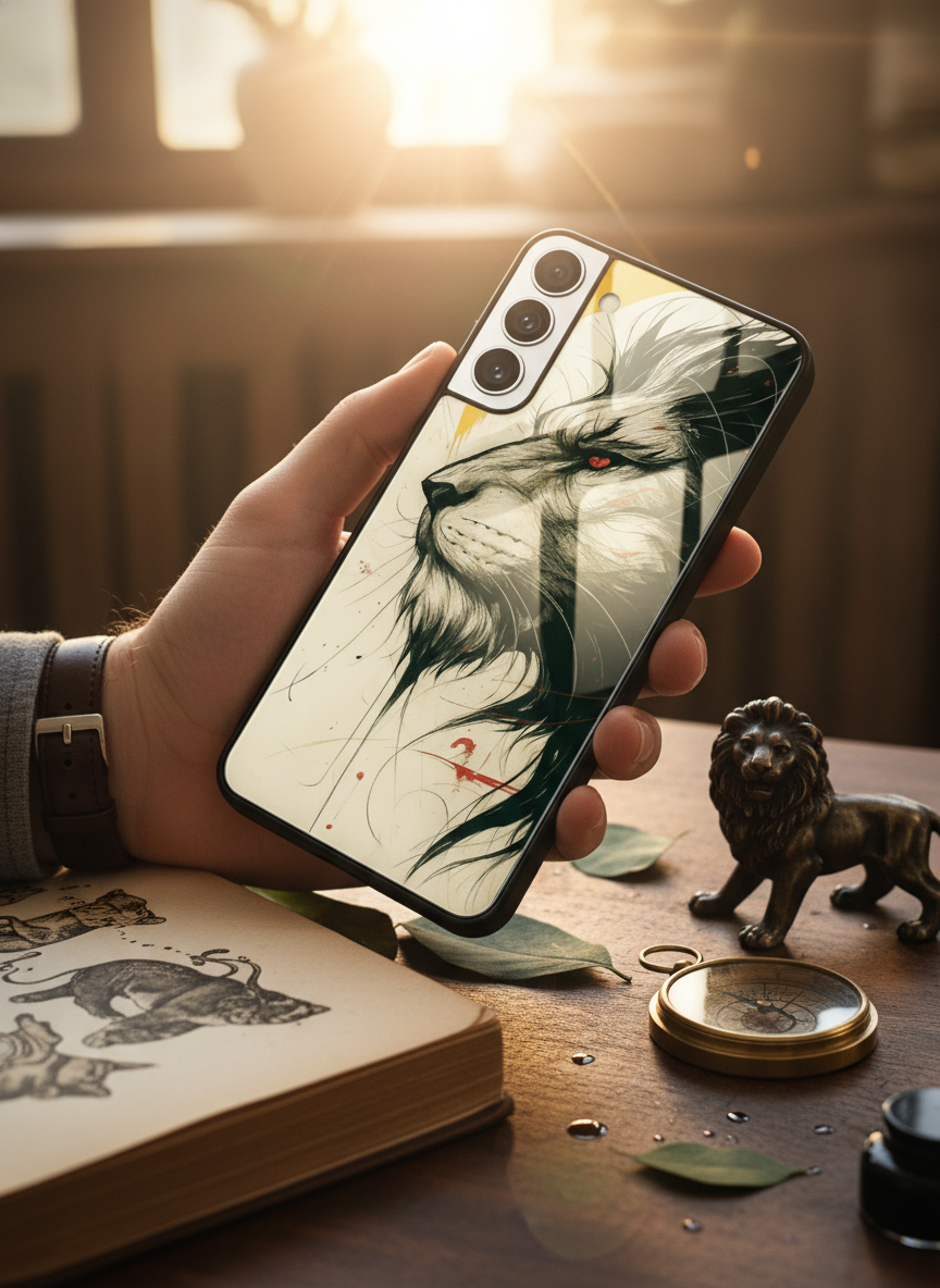 Roar Within Premium Glass Back Cover For Galaxy S Series The Case & Co India